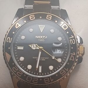 Nibosi Two Tone Submariner With Luminous Numeral Markers, Hour And Minute Hand